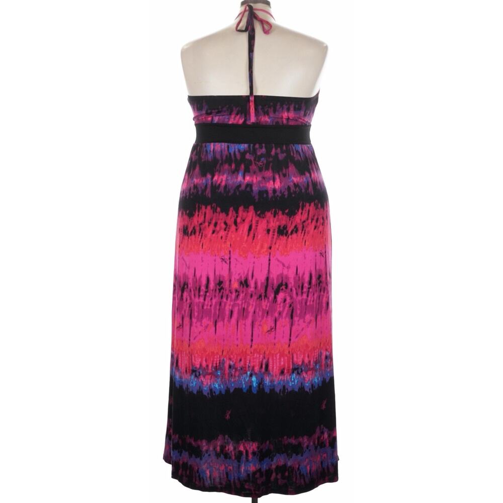 Baby Phat Vintage Y2K Halter Maxi Long Dress Tie Dye Cat Logo Print Plus Size 3X - Picture 5 of 11